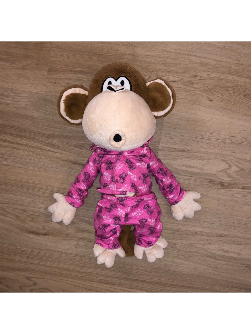 BOBBY JACK MONKEY 16” PINK PAJAMAS PLUSH VINTAGE SLEEPOVER STUFFED ANIMAL